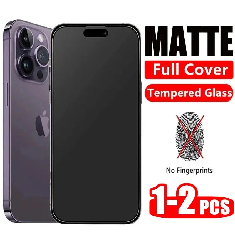 SFHOMIE Matte Tempered Glass iPhone Screen Protector | Frosted Anti-Fingerprint Film iPhone 15–11