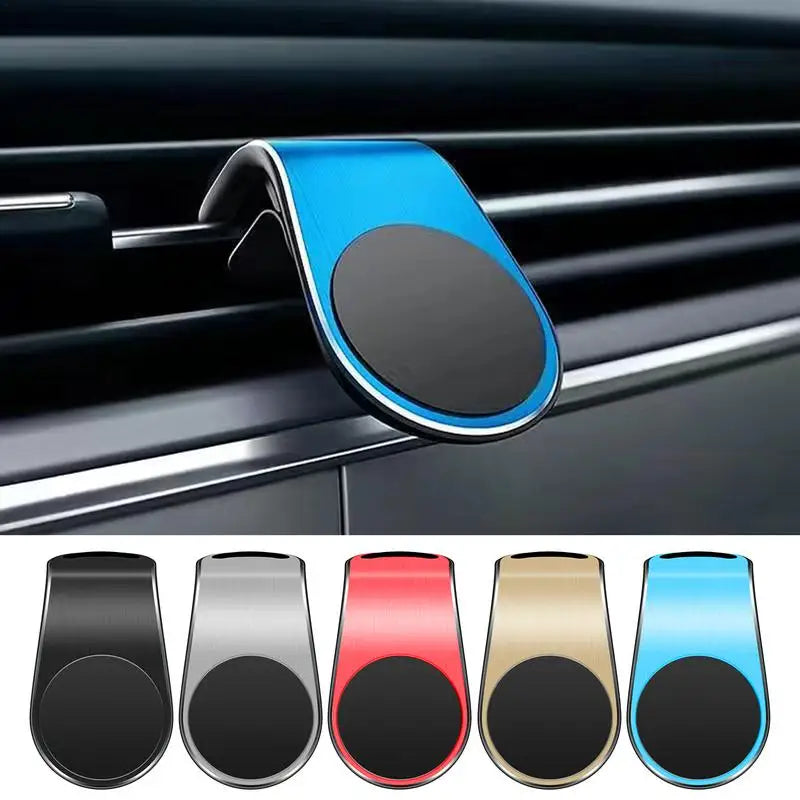 Secure Car Air Vent Phone Holder with magnetic base for easy phone mounting