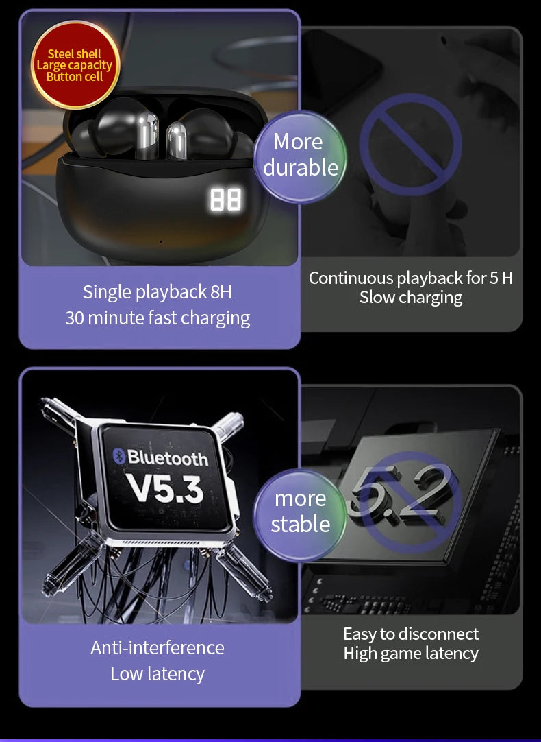 Top Rated Waterproof Earphones with HiFi Bass - Buy INMAS E3B Bluetooth Earphones