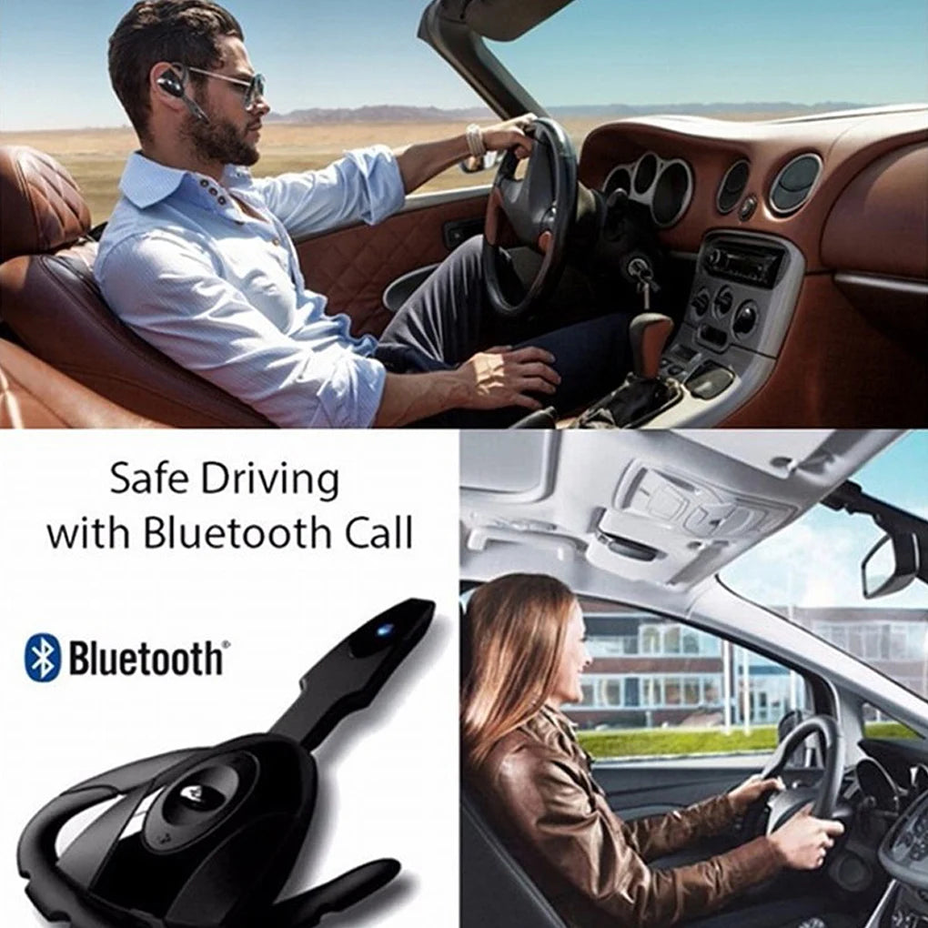 Elenxs Bluetooth 5.0 Ear Hook Headset with ANC for Drivers