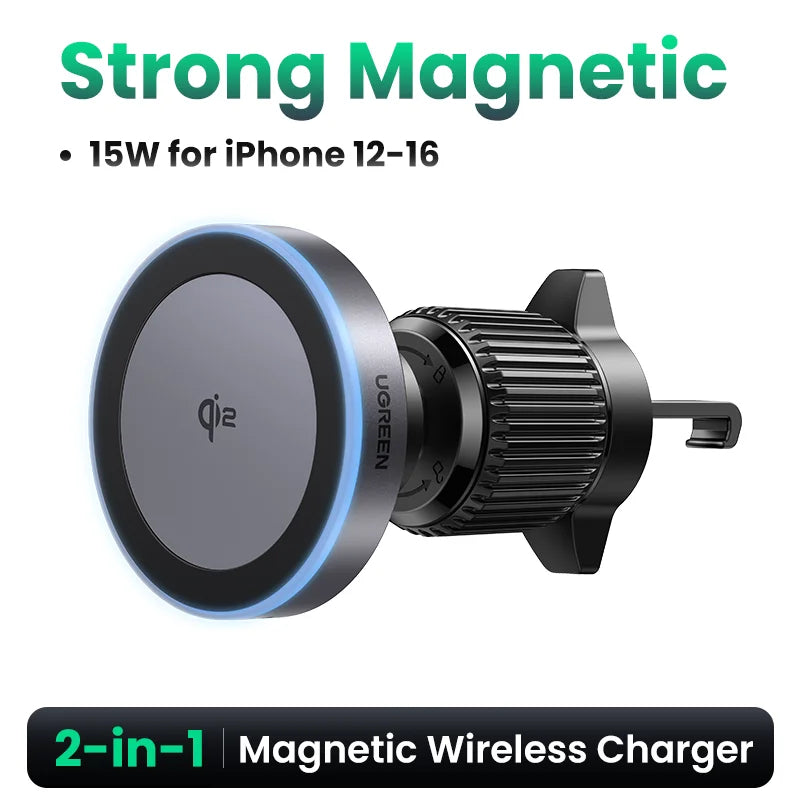 UGREEN Qi2.2 25W Magnetic Car Charger and Phone Holder