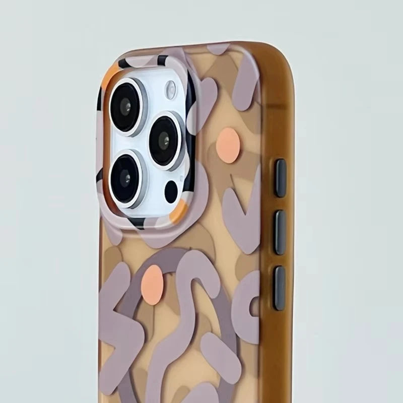 Geometric Graffiti iPhone 13-17 MagSafe Case | Style & Protection