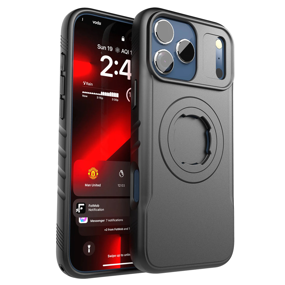 Motorcycle Bike Mount Case for iPhone 14/15/16/17 Pro Max – Magnetic Lock-in