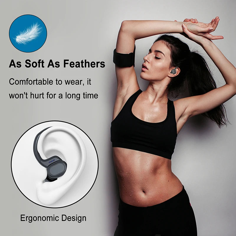 Otemkay VV2 Bluetooth 5.1 Sport Earphones | Earhook Over-Ear Buds | 13mm HiFi Running Headphones
