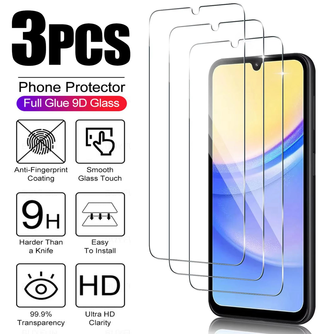 1-3 Pack Tempered Glass Xiaomi Redmi 15C 14C 13C Note 15 14 13 12 11 10 9 Pro 5G HD Anti-Scratch Film