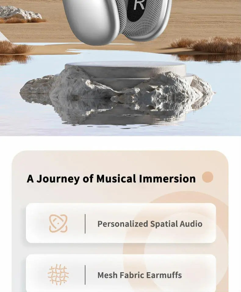 WYMECT Noise Cancelling Over-Ear Bluetooth Headphones with Mic