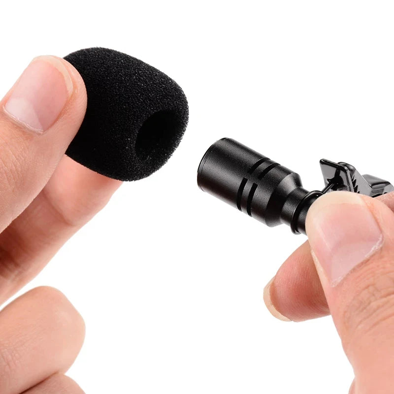 Mini Wired Lavalier Microphone | USB & 3.5mm Clip-On Lapel Mic for Laptop PC DSLR iPhone
