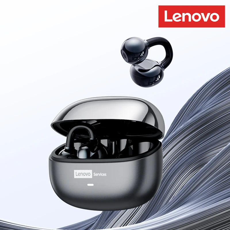 Lenovo LE302 Bluetooth 6.0 Ear Clip Headphones | ANC HiFi Stereo | Waterproof Sports Earphones