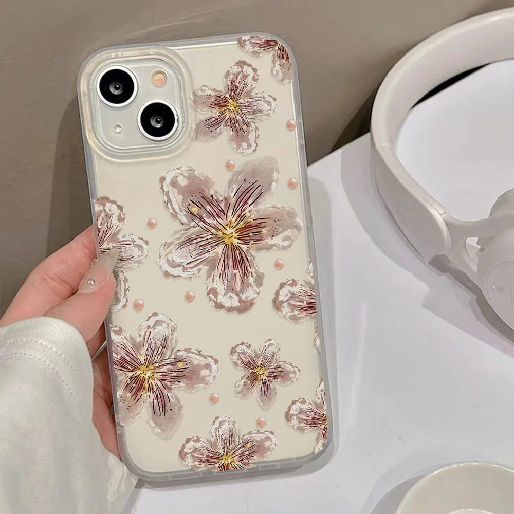 Matte Floral Silicone iPhone Case by JEFF's Favorite Picks
