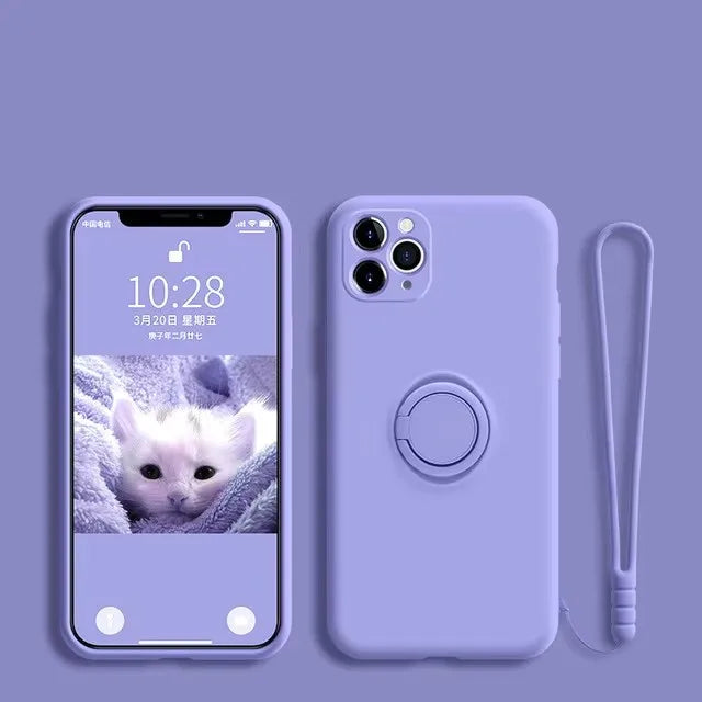 Liquid Silicone Magnetic Case Kickstand Xiaomi Redmi Note