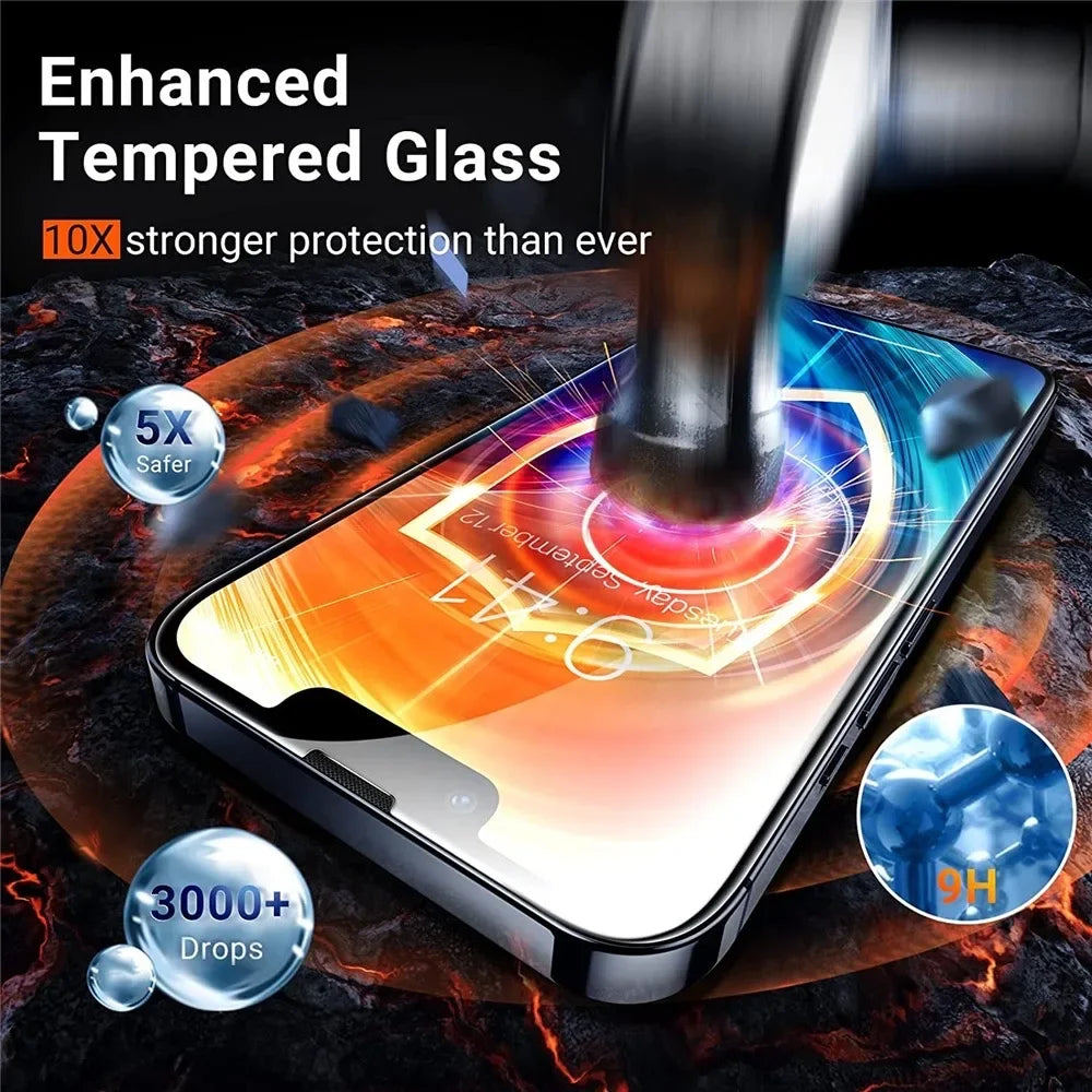 1-5 Pack Tempered Glass Screen Protector iPhone 17 16 15 14 13 12 11 X XR XS SE 8 7 6 Pro Max Mini