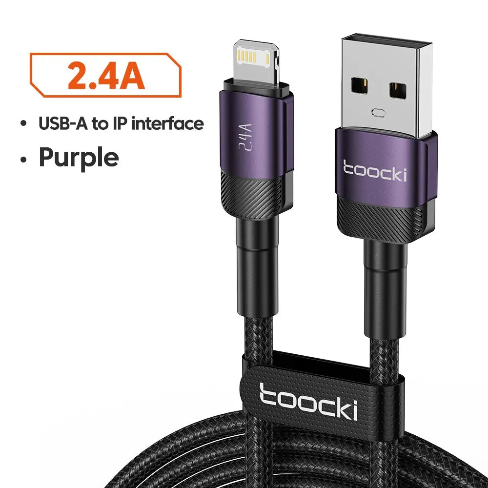 Toocki 6A USB-C Fast Charging Cable | 100W PD Braided Cord iPhone 15 Huawei Realme Oppo OnePlus