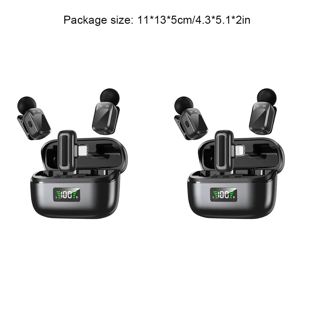 Wireless Lavalier Mic & Magnetic Monitor Kit for Smartphone Vlogging