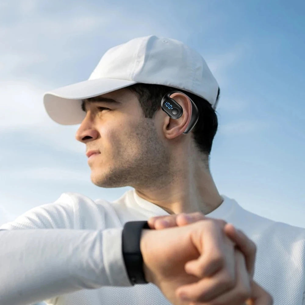 Waterproof HiFi Headset for Hands-Free Convenience - CUGUU Wireless Ear Hook Headset