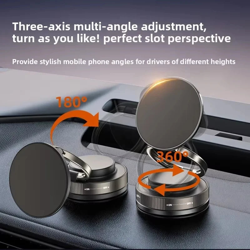 T30 Vacuum Magnetic MagSafe Phone Holder | 360° Swivel Lock Suction Cup Mount Car Gym Mirror