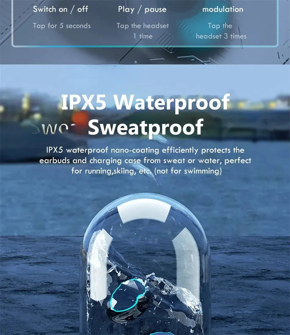 TWS Bluetooth In-Ear Earbuds for Gaming and Music