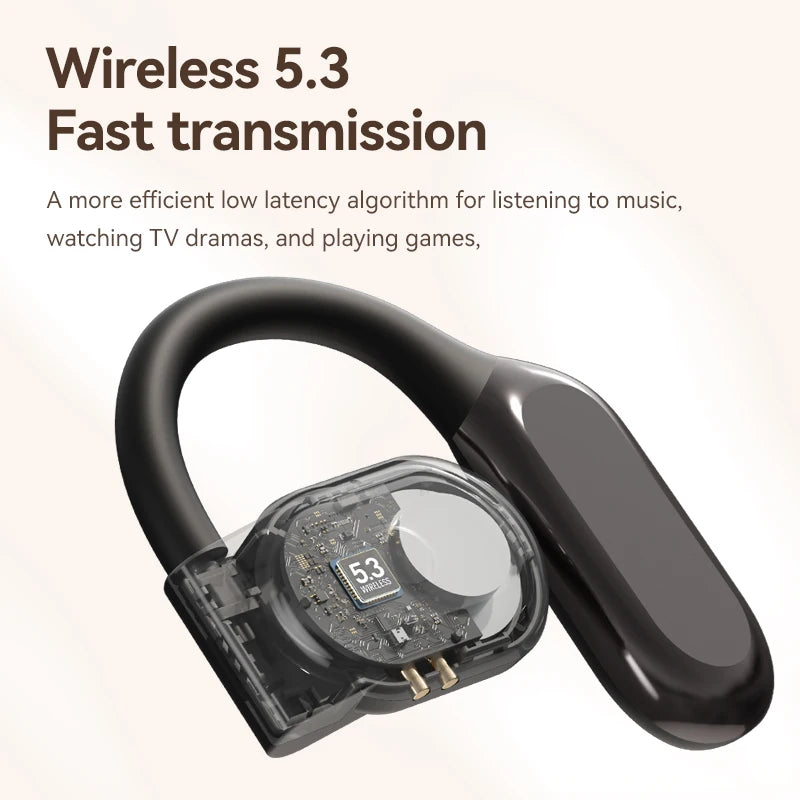 Bluetooth 5.3 Open-Ear Earphones with Active Noise Cancellation