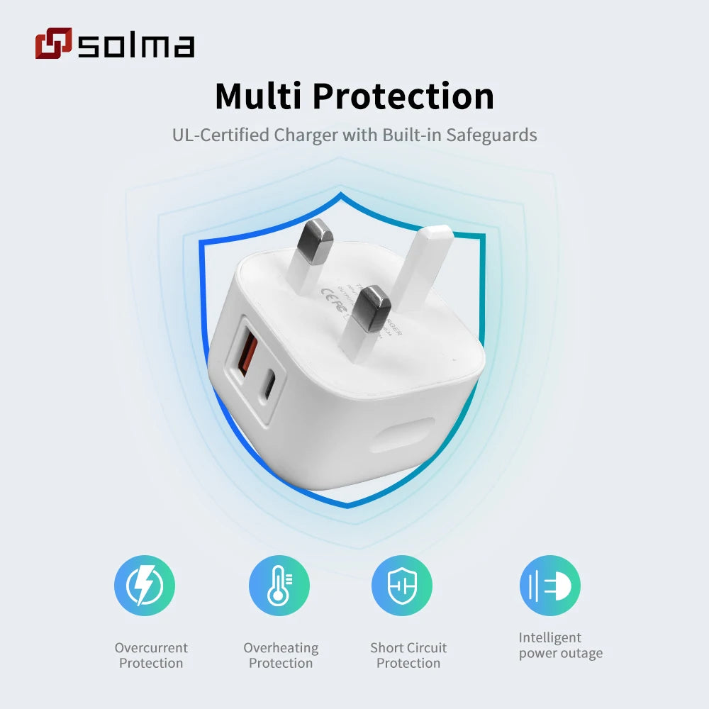 12W USB-C Wall Charger for iPhone and Samsung - Dual Port Fast Charging — magsafe accessories