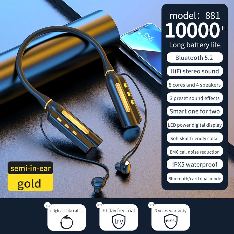 Luxuglow Wireless Earbuds: Ultra-Long Battery Life & ANC