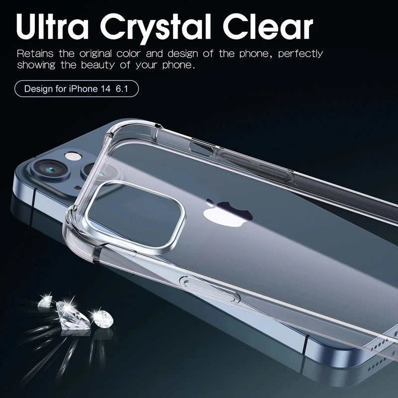 Shockproof Clear Silicone iPhone Case | Protect Your iPhone 7-15 Pro Max