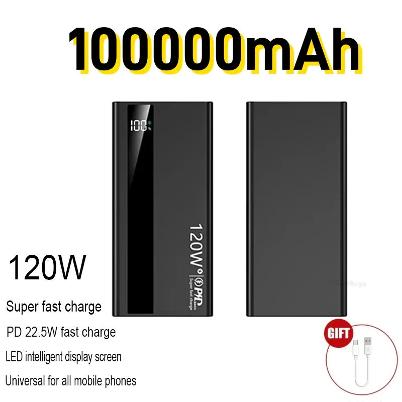 120W Fast Charging Power Bank, 500000mAh Portable Power Bank For All Devices — 120w power bank