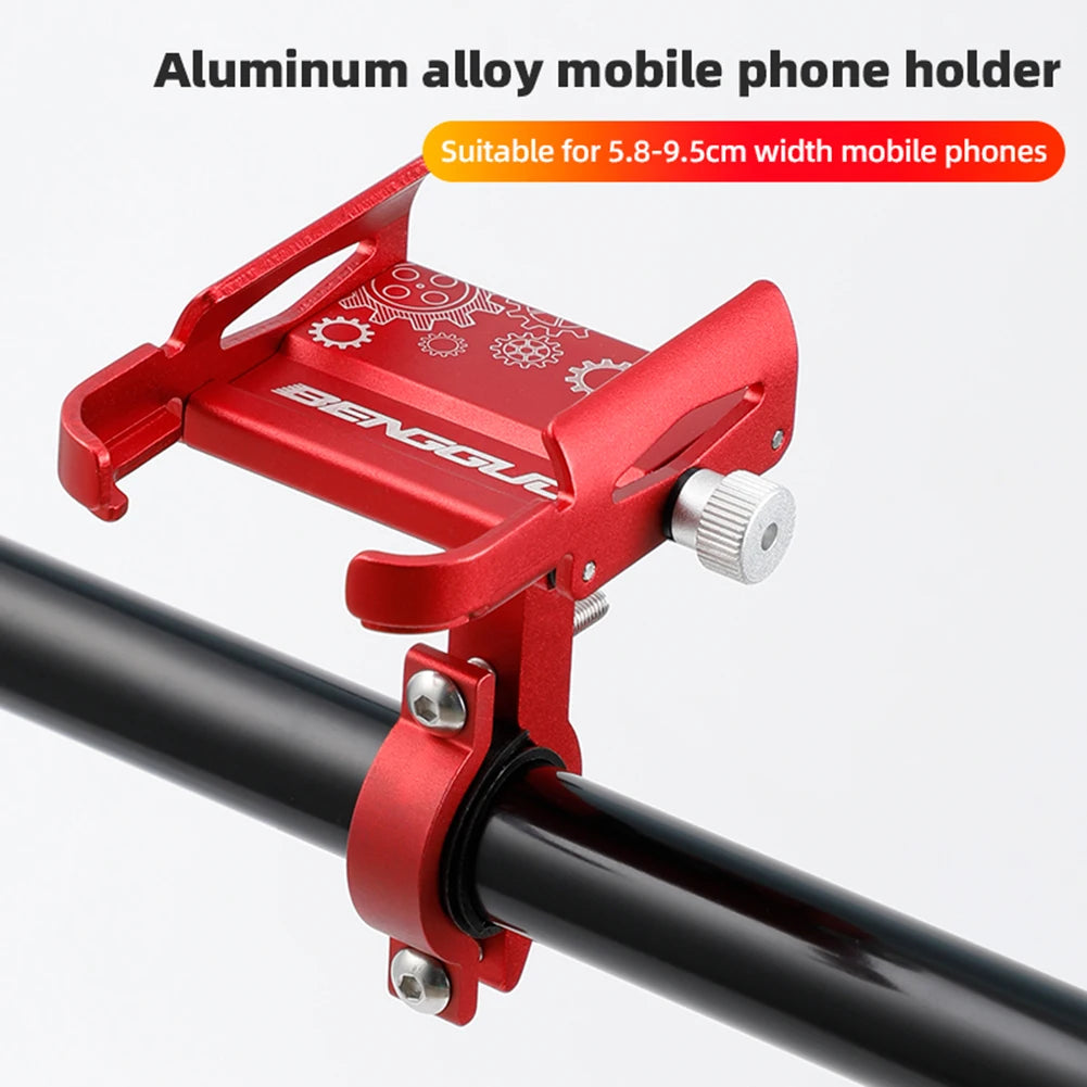 360° Aluminum Alloy Bike Phone Holder – MTB Motorcycle Handlebar GPS Mount