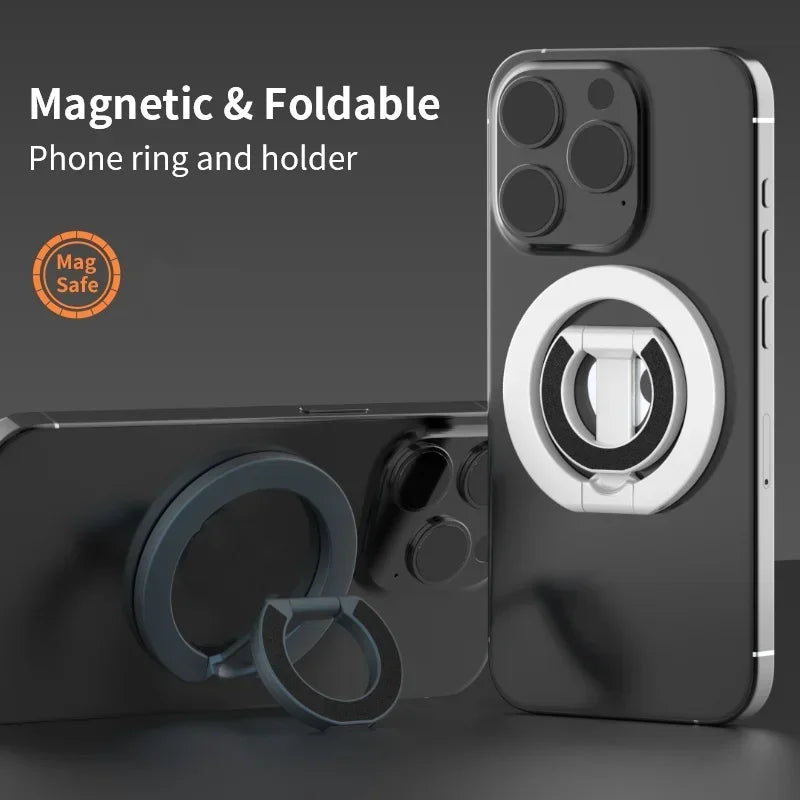 Double Magnetic Ring Holder for MagSafe | Removable Grip Kickstand iPhone 17 16 15 14 13 12