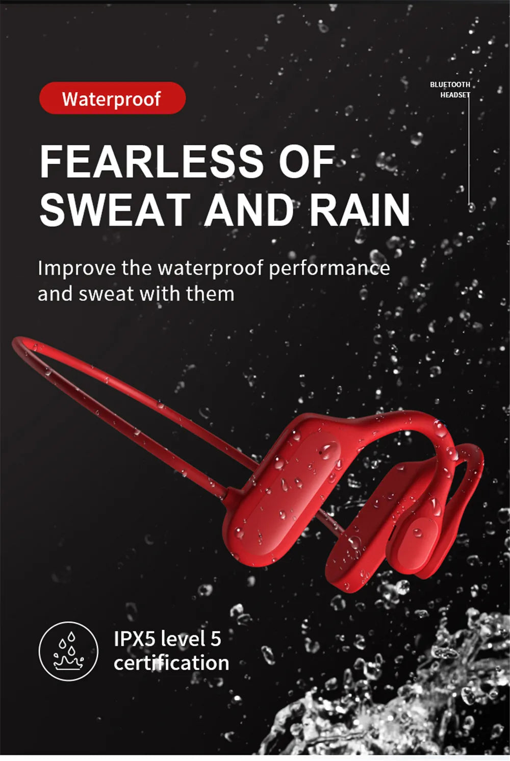 Best Sweatproof Ear Hook Headphones with Bluetooth 5.2