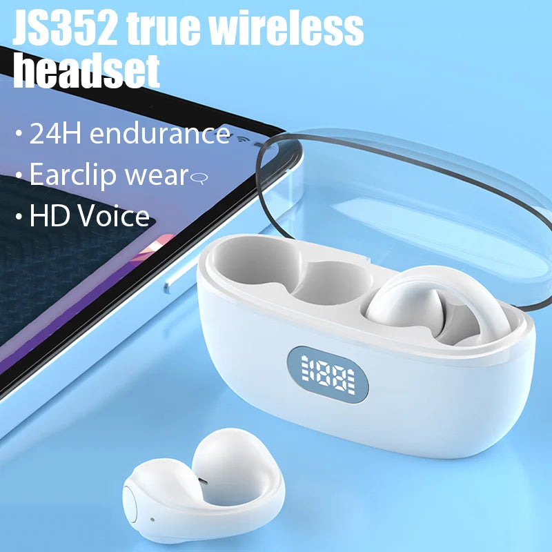 JS352 ANC Bluetooth 5.3 TWS Wireless Earbuds with Waterproof Earhook Design