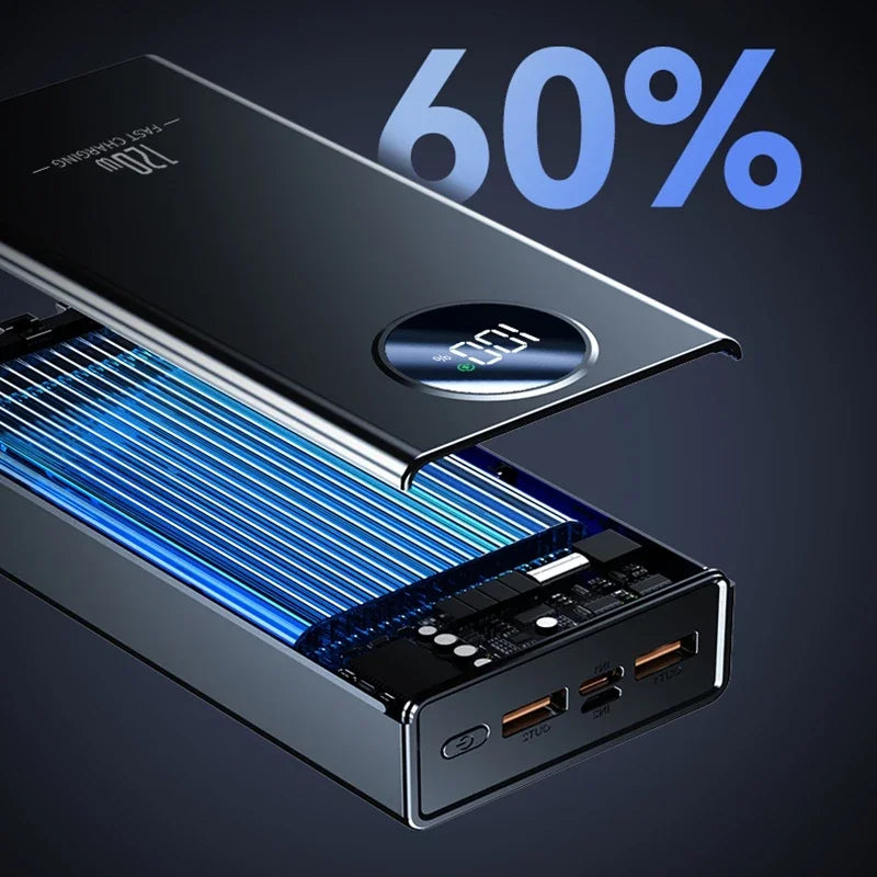18650 Power Bank - 120W PD Fast Charging & Digital Display
