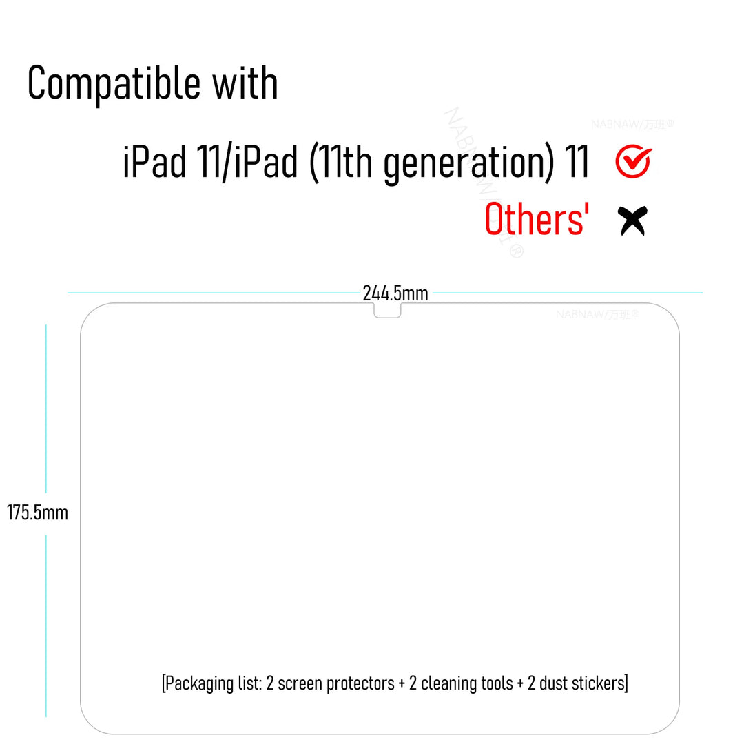 Best iPad 11 Tempered Glass Screen Protector 2025 (A16) - 2-Pack HD