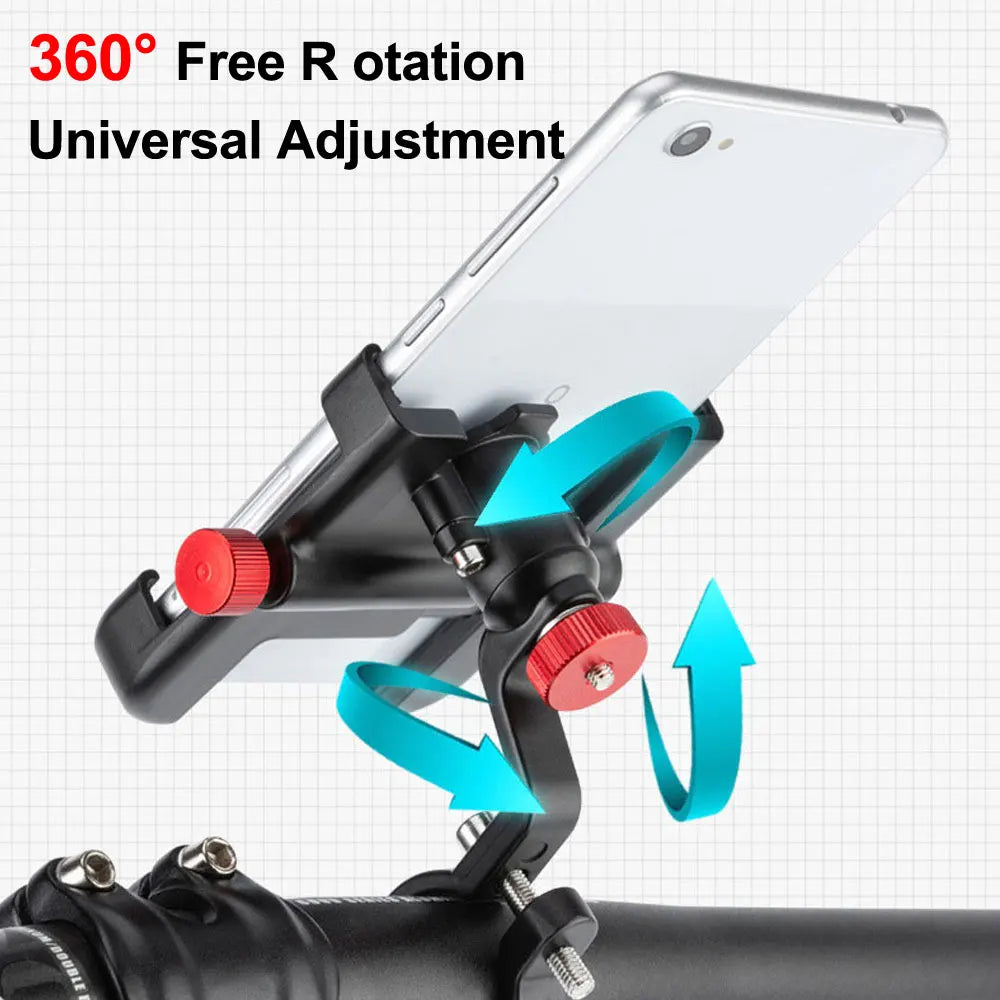 NEWBOLER Aluminum MTB Bike Phone Mount – 360° Rotatable Holder