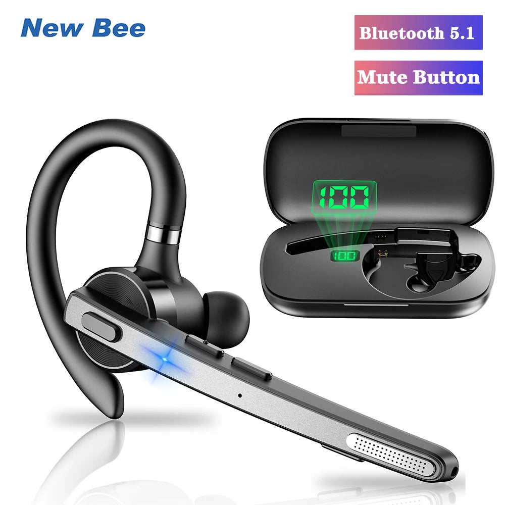 New Bee M53 Bluetooth 5.1 Wireless Headset with Dual Mic