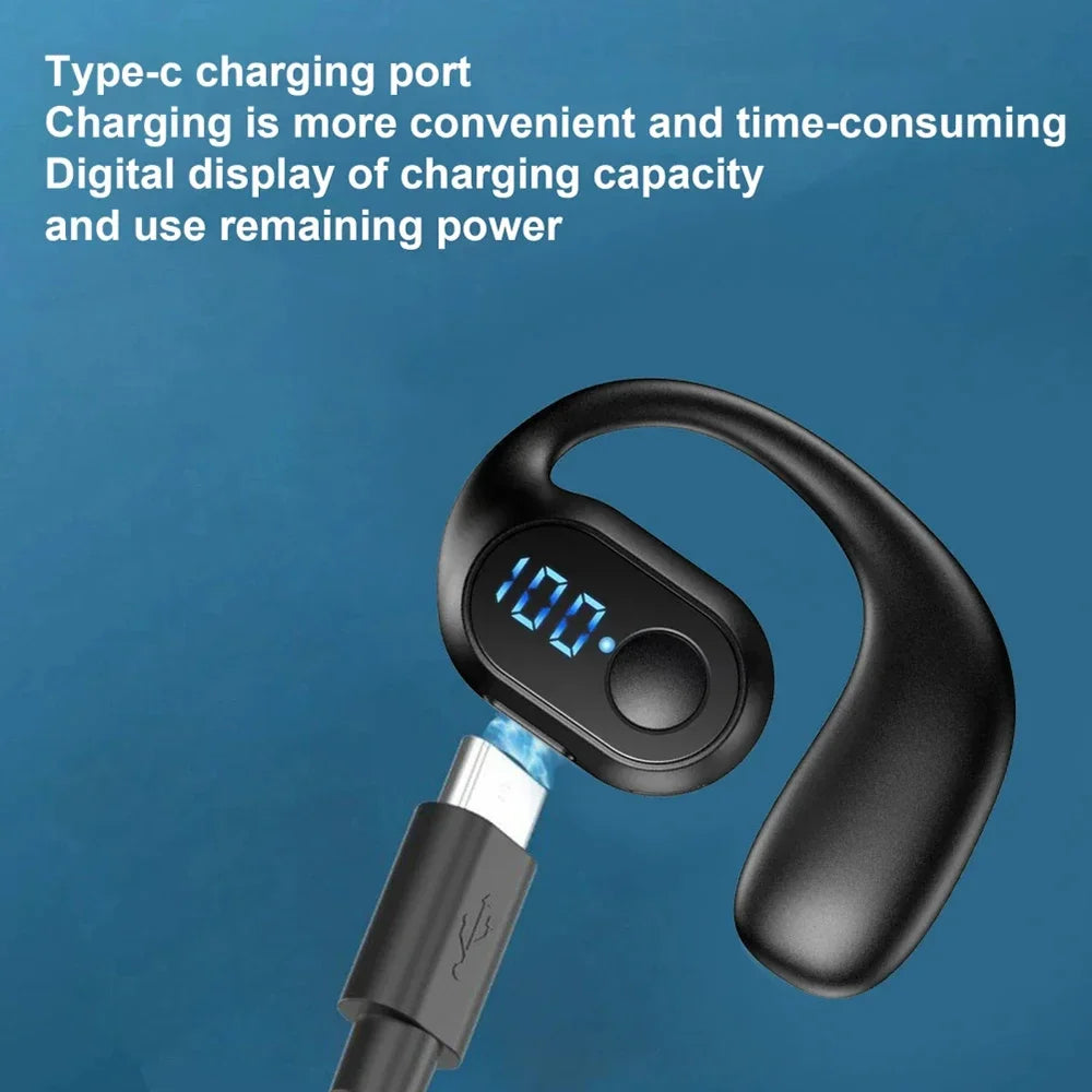 Waterproof HiFi Headset for Hands-Free Convenience - CUGUU Wireless Ear Hook Headset