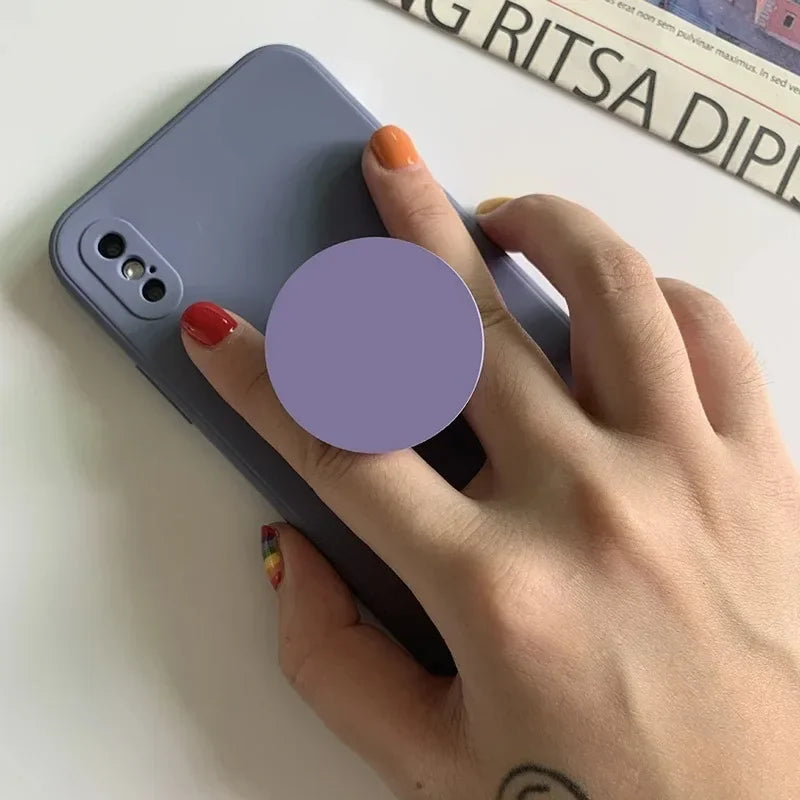 Round Finger Grip Tok Phone Stand | Foldable Expanding Holder | iPhone Huawei Xiaomi Lazy Bracket
