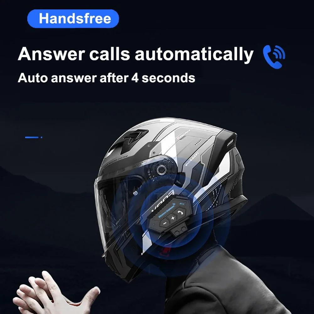 Kankeirr Universal Helmet Bluetooth Headset for Motorcyclists | Premium Sound & Safety