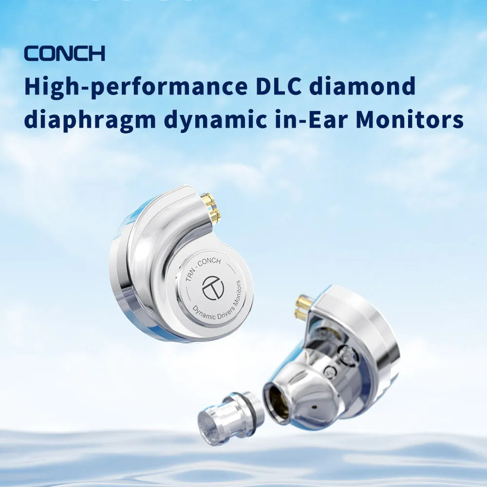 TRN Conch Wired In-Ear Monitors DLC Diaphragm Tuning Filters