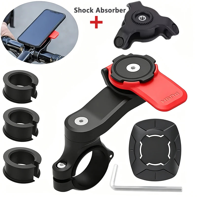 Universal Bike Phone Holder – 360° Rotatable MTB Handlebar Mount Detachable