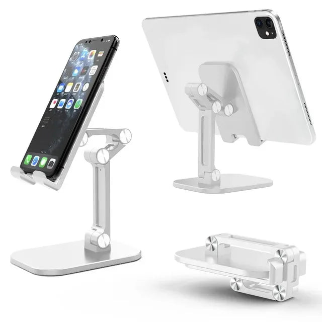 cmaos Foldable Phone Stand – 3-Section Adjustable Desk Holder for Phone & Tablet