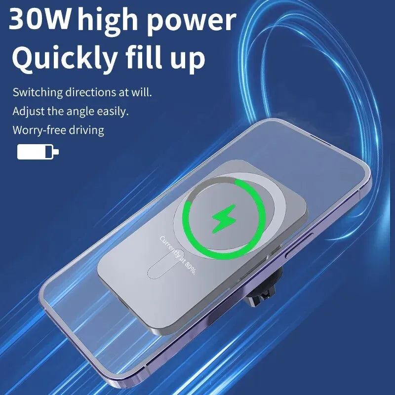 MagSafe Car Charger, 15W Magnetic Wireless Vent Mount