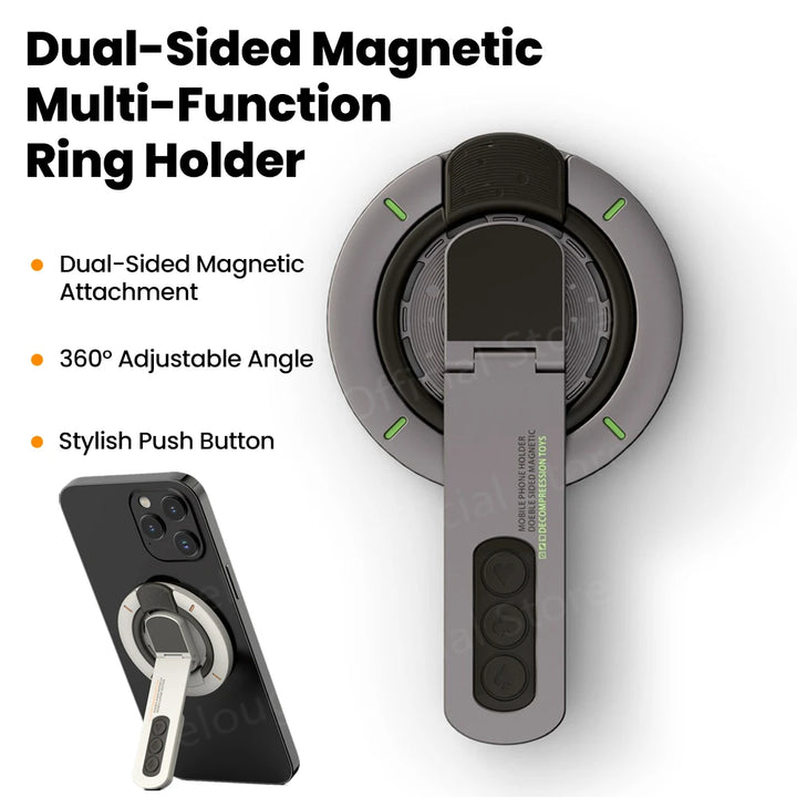 MagSafe Magnetic Phone Stand – Rotating Desk Holder for iPhone 17/16