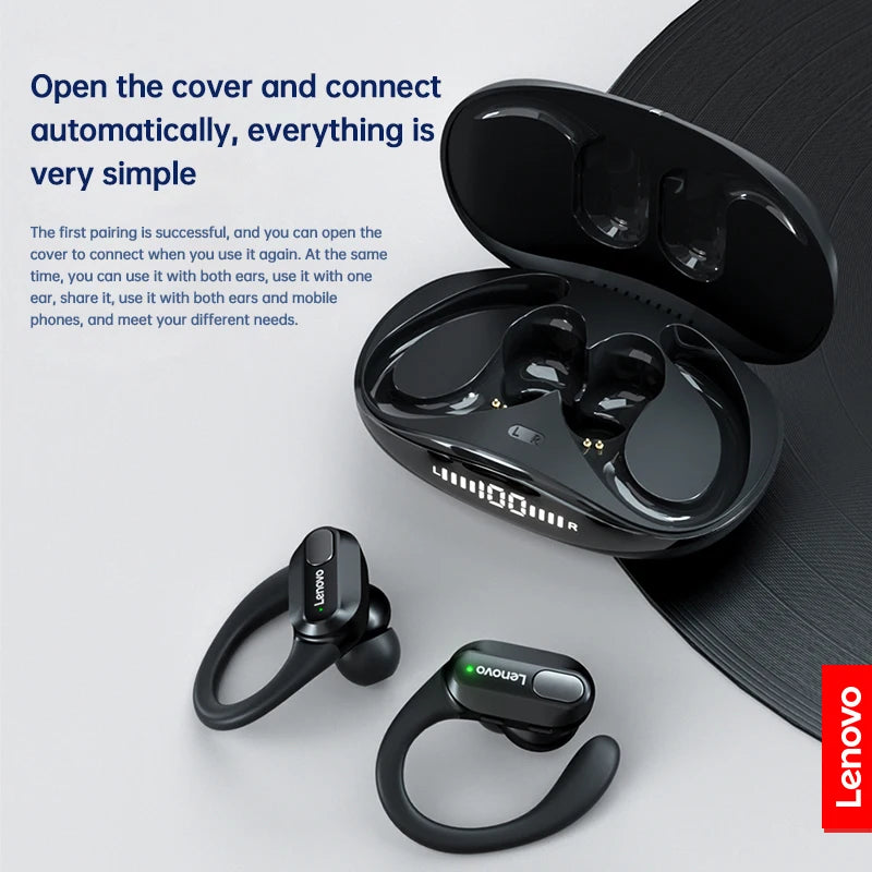 Lenovo XT80 Bluetooth 5.3 TWS Sport Earphones | LED Display | HiFi ANC | Waterproof | 500mAh