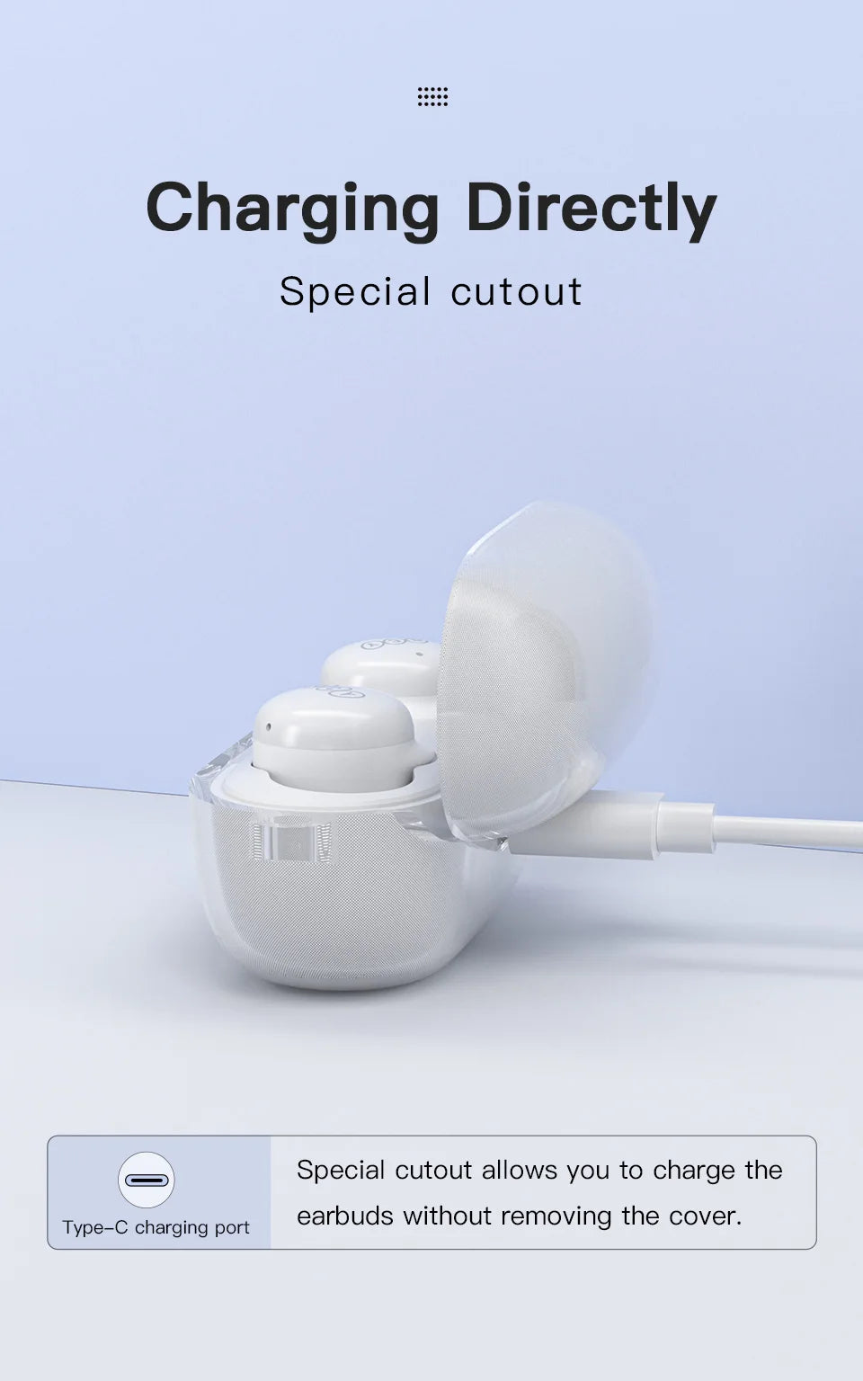QCY T17 Bluetooth Earbuds 5.1 Wireless Audio with Long-Lasting 26H Charging Case