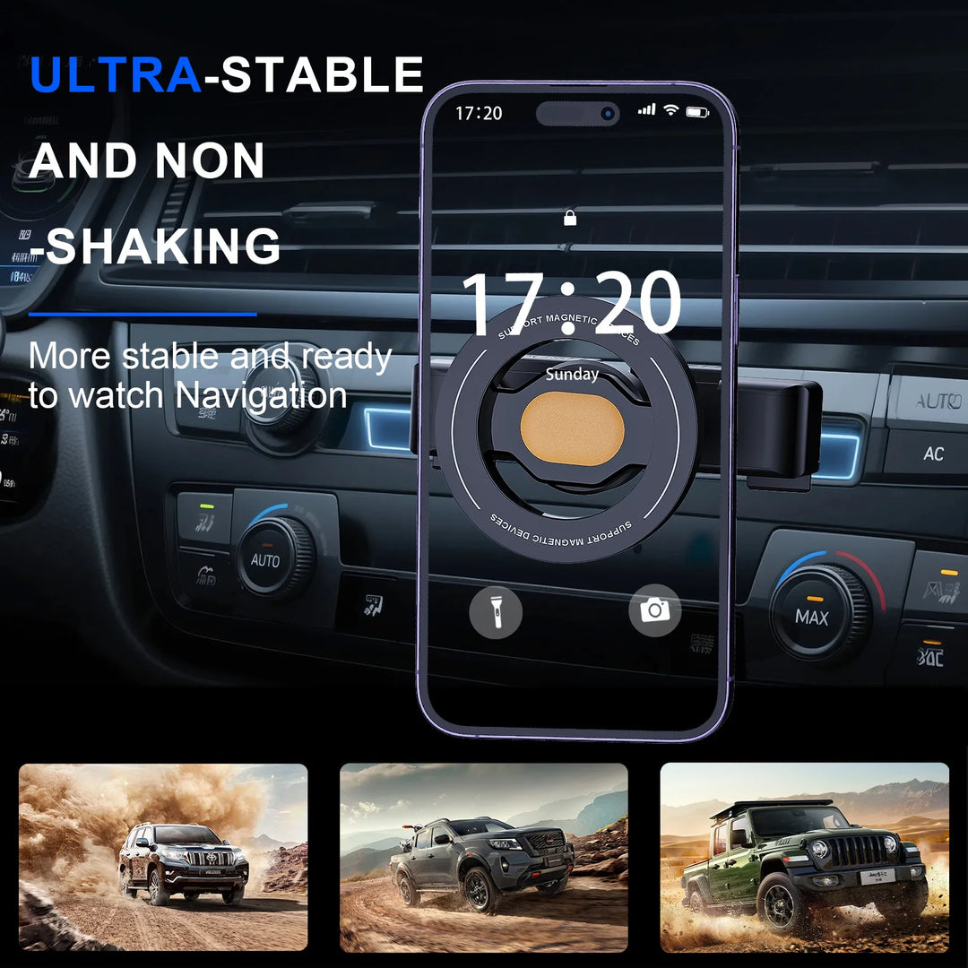 Homhu 6-Magnet CD Slot Car Phone Holder | Adjustable Foldable Rotatable | GPS Mount iPhone 16