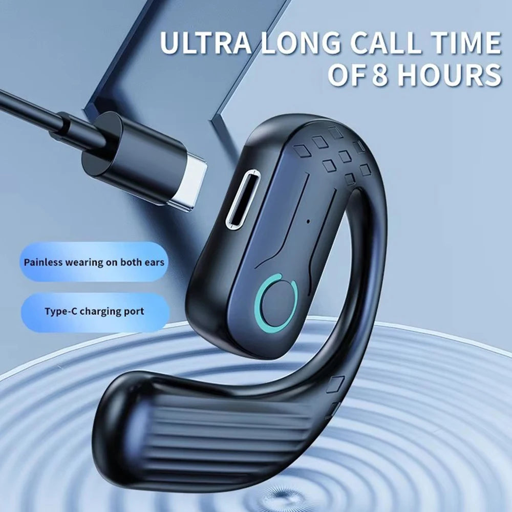 AideeMaster Wireless Ear Hook Headset for Business Calls or Music
