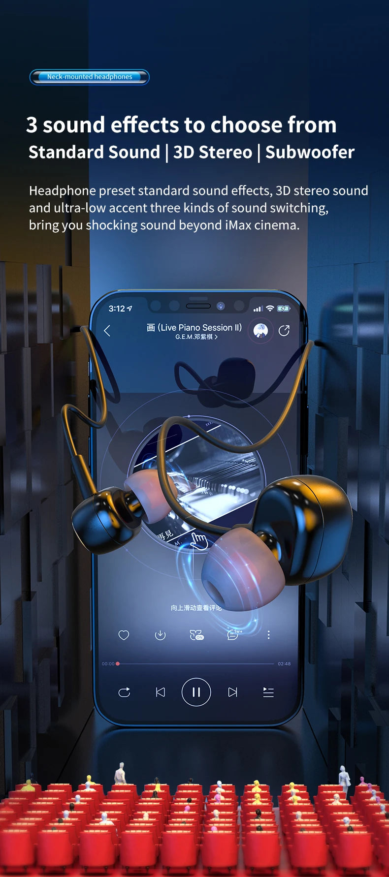 Luxuglow Wireless Earbuds: Ultra-Long Battery Life & ANC