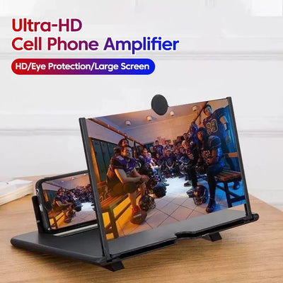 12" HD Phone Screen Magnifier – Portable Video Amplifier Stand