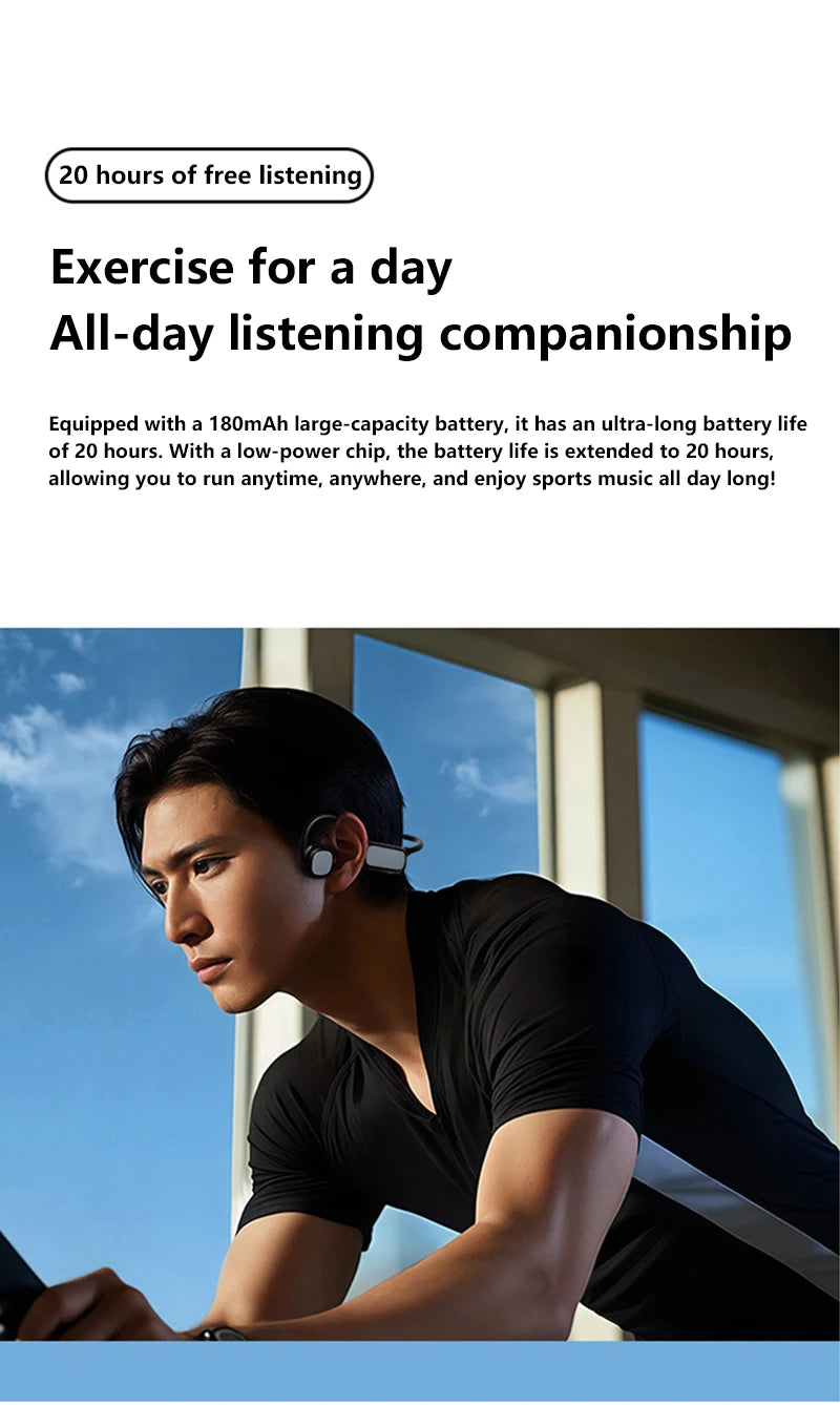 Waterproof Bluetooth 5.3 Headphones for Athletes by DIKELANG Open-Ear