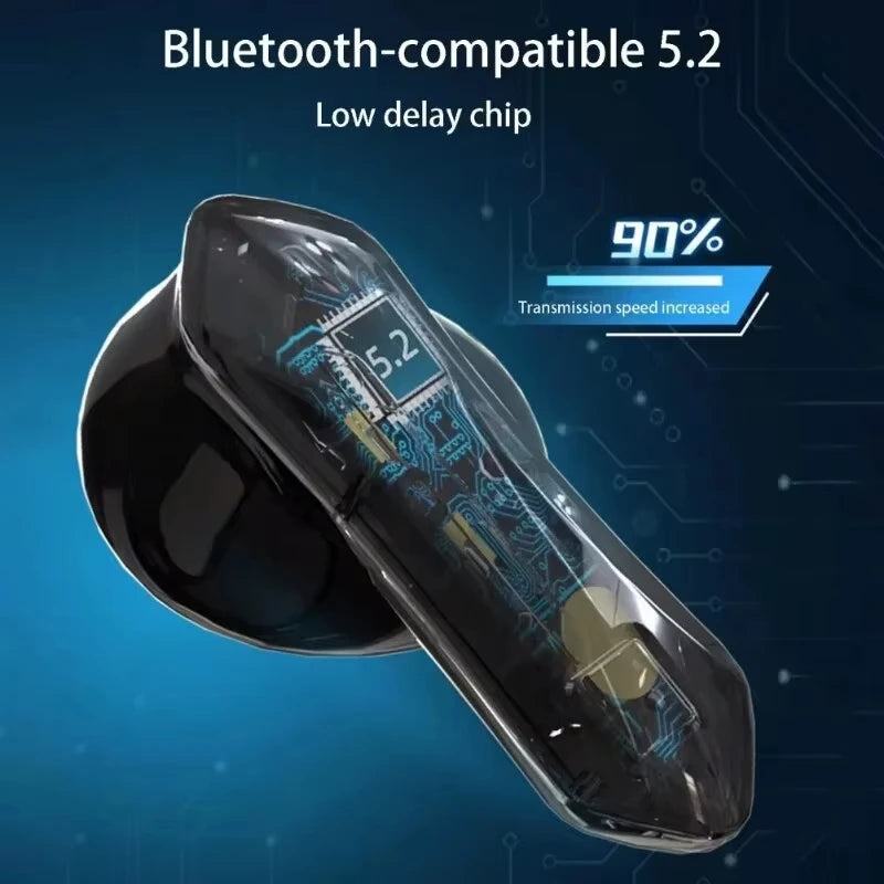 Gaming Earbuds X16 Pro Low-Latency Bluetooth 5.2 LED Case - JEFF's Favorite Picks