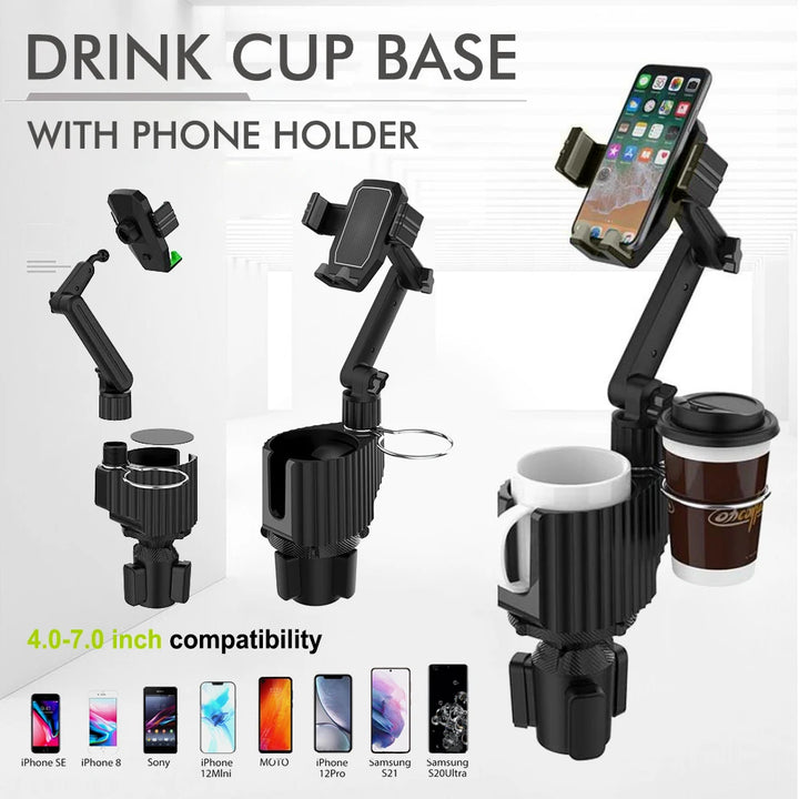 Buy Top Car Cup Holder Phone Mount 2026 – 360° Adjustable Universal GPS Cradle | Free Shipping & Fast Delivery